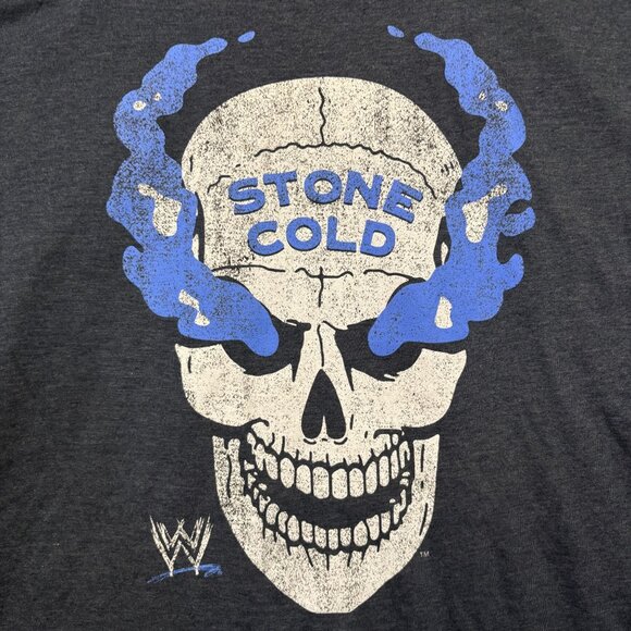 Stone Cold Steve Austin Flaming Skull WWE Legends T-Shirt L - Picture 2 of 4